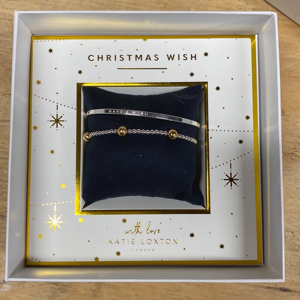 Katie Loxton Christmas wish bracelet set